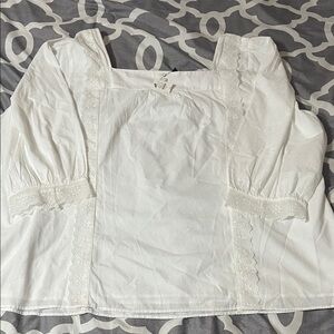 Talbots White Lace Accent Blouse new with tag 3XL
